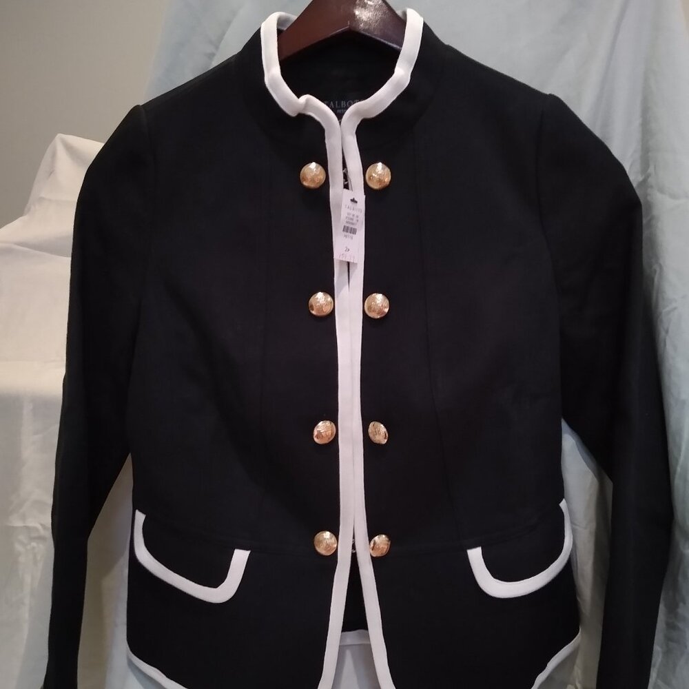 Talbot's dressy black cotton/spandex jacket, NWT